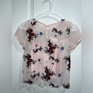 Pink floral top